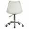 Кресло стул BRABIX "Eames MG-310 CH", хром, пластик белый, экокожа белая, 532923