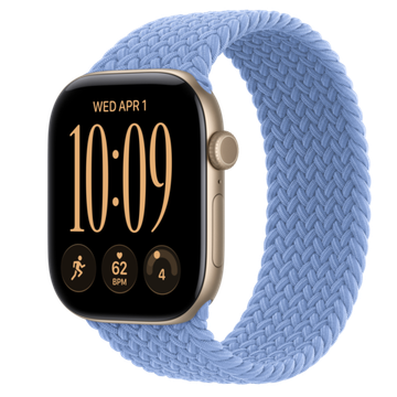 Умные часы Apple Watch Series 12 GPS + Cellular 46mm Lightgold Aluminum Case with Wildflower Blue Braided Solo Loop 11