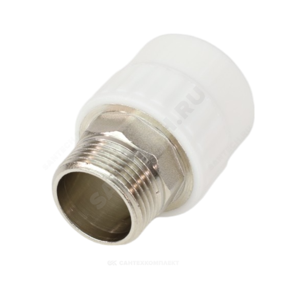 Муфта PP-R комбинированная белая Дн 40х1 1/4" НР под ключ VALFEX 10135040