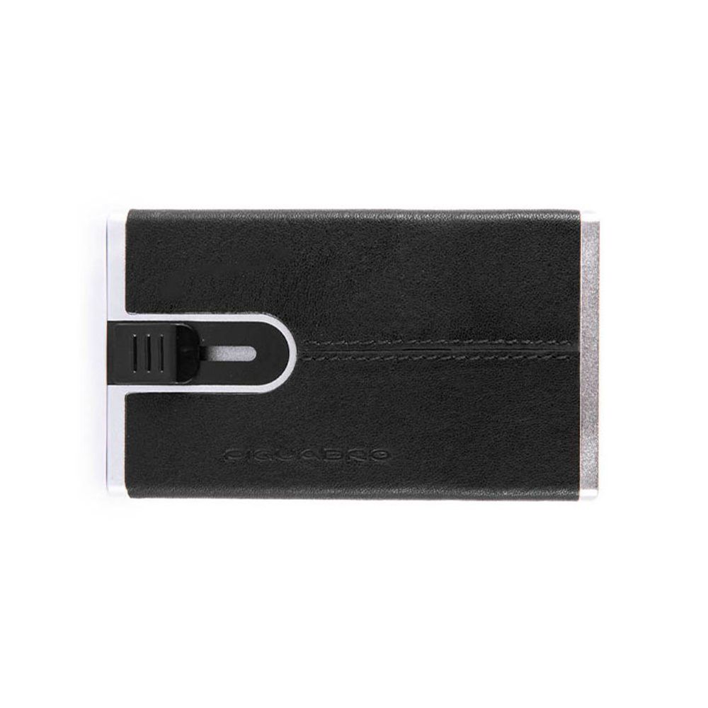 Чехол для кредитных карт Piquadro Black Square черный из натуральной кожи (PP4825B3R/N)