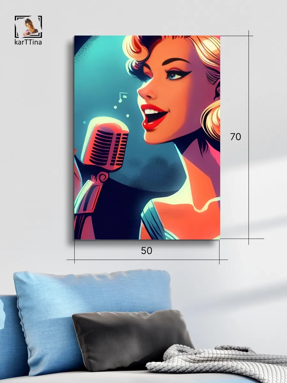 Картина Космическая серенада модульная 50x70см 1шт.
