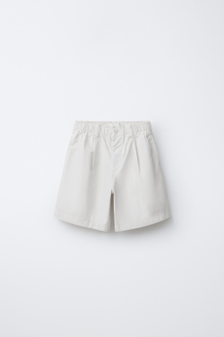 ZARA ШОРТЫ BALLOON С ЭЛАСТИЧНЫМ ПОЯСОМ, ЭКРЮ