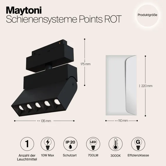 Трековый светильник Points Rot TR015-2-10W3K-B Maytoni