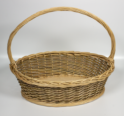 Корзинка овальная подарочная, арт. NO430GRW, 43х30х13 см, высота с ручкой 37 см
