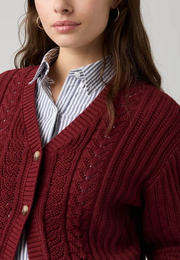 Кардиган женский LEVI'S SNOWFLAKE CARDIGAN WARM CABERNET COTTON