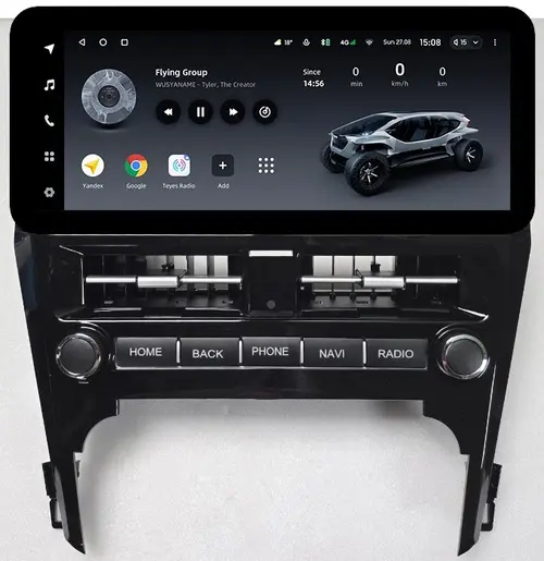 Магнитола для Toyota Camry 50 2011-2014 (рамка LUX) - Teyes LUX ONE ROUND монитор 12.3" 2K QLED на Android 10, Быстрая, CarPlay, 4G SIM-слот