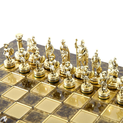 Шахматы Greek Roman Metal Chess Шахматы Manopoulos 28x28 Коричневый