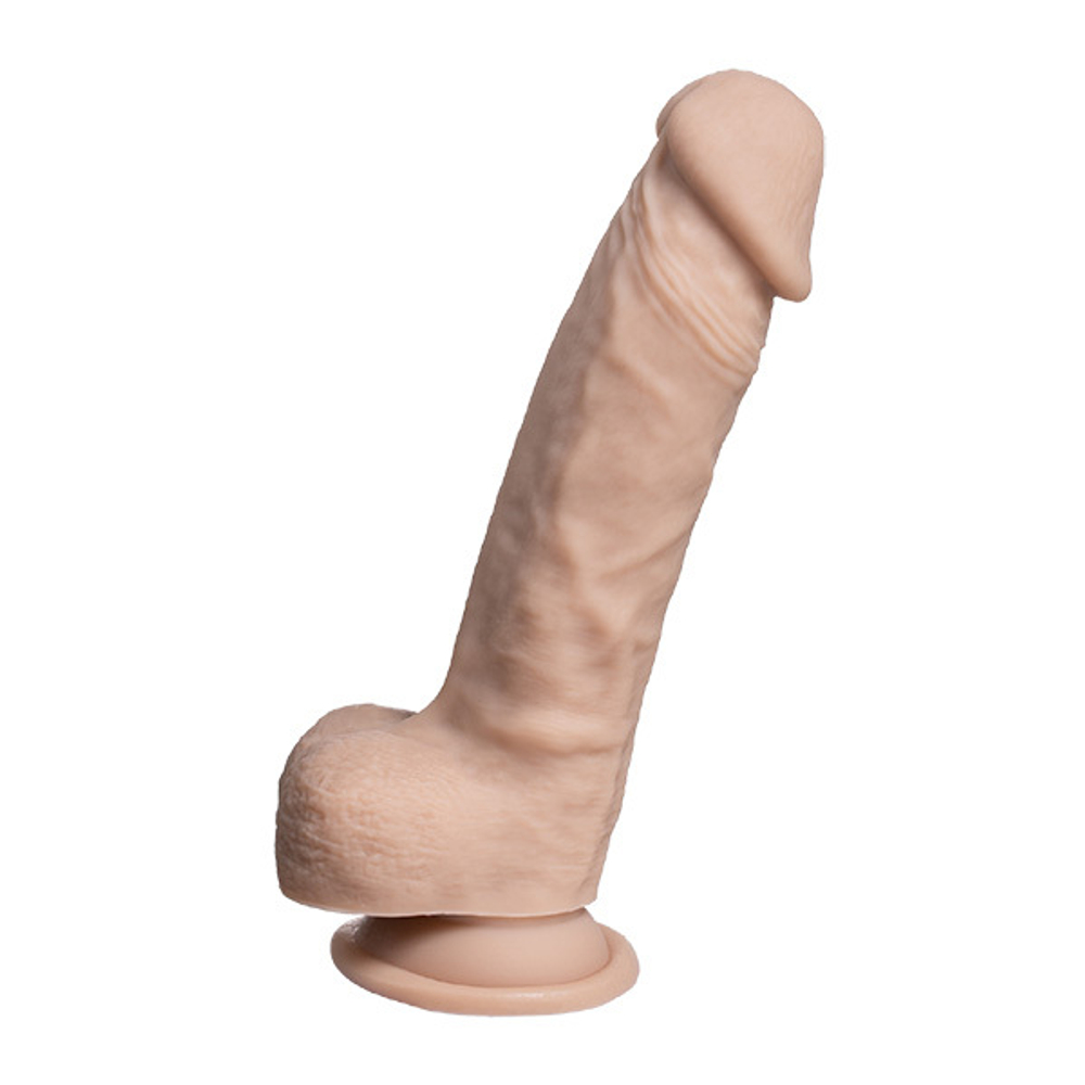 Телесный фаллоимитатор-реалистик 21см на присоске с мошенкой SilexD Real Skin Dildo 8" Model 1
