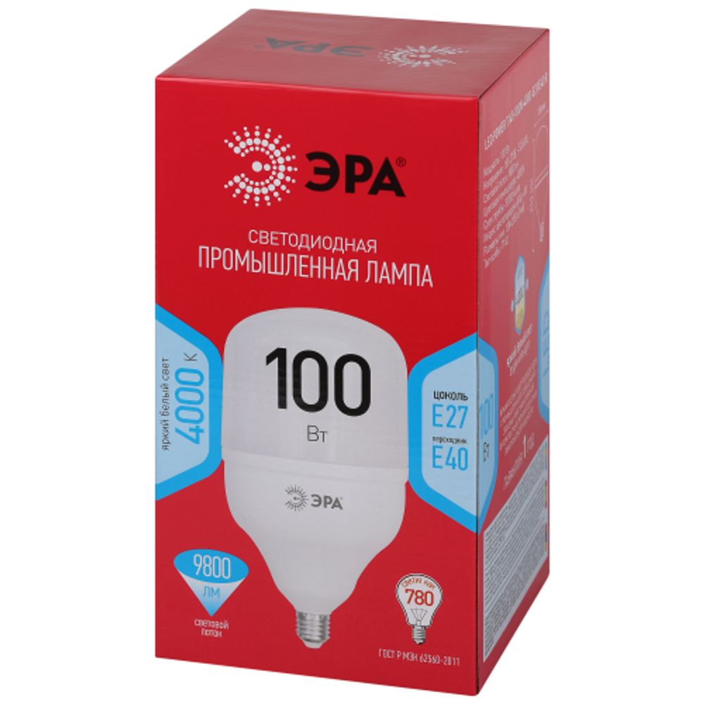 Лампа светодиодная POWER ЭРА RED LINE LED T140-100W-4000-E27/E40 R 100Вт колокол нейтральный белый свет E27/E40 | Лампы cветодиодные POWER