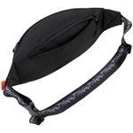 Сумка на пояс BRAUBERG RIO, два отделения, черная с белым, 38х12х8 см, 270822, 271692