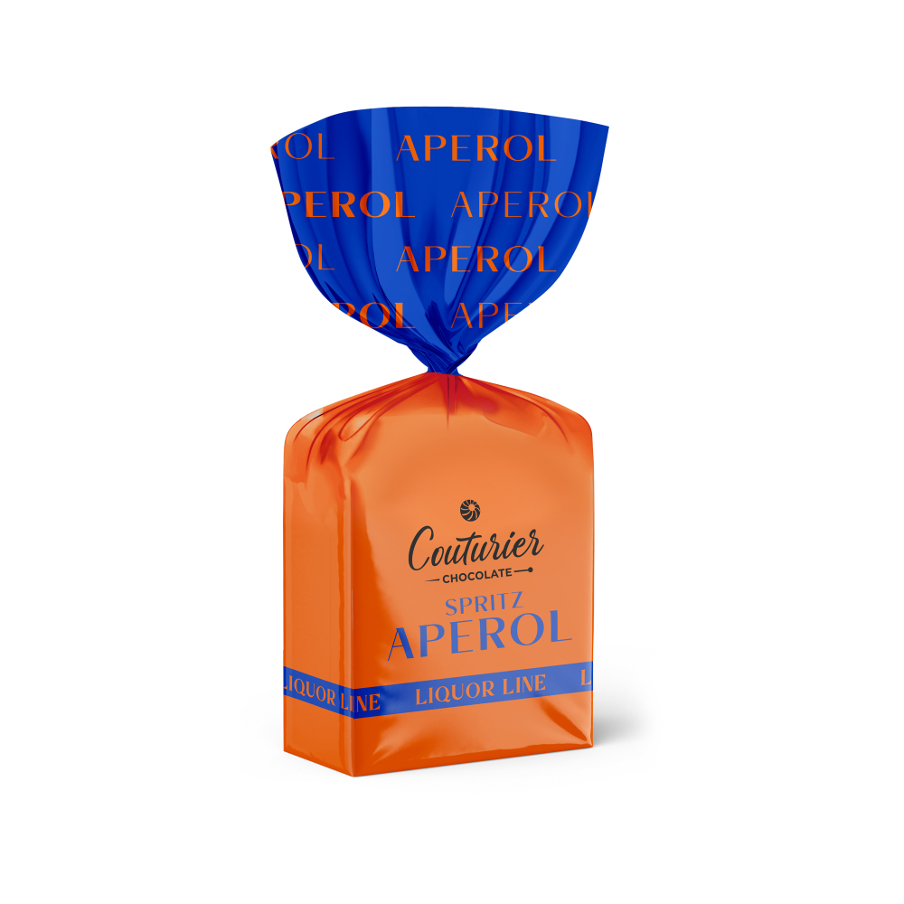 Конфеты шоколадные "Liquor line" с начинкой со вкусом коктейля "Aperol spritz" 1,5 кг
