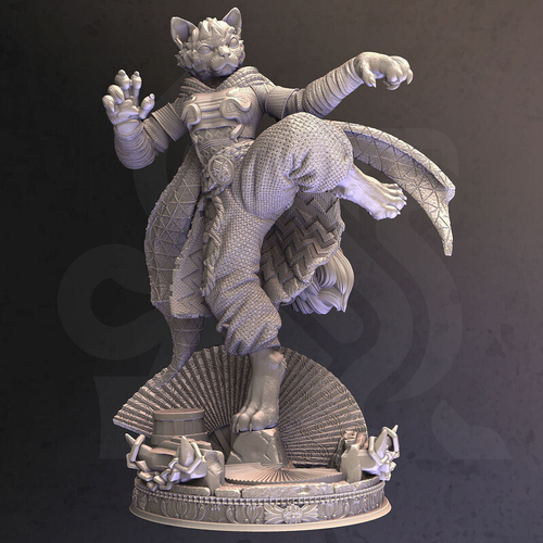 Лунный монах Табакси Лев Тигр миниатюра для dnd, днд, pathfinder, фентези, Настольная игра, НРИ, Варгейм, РПГ