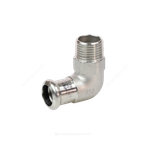Угольник сталь нерж AISI 316L 90гр Дн 15х1/2" Ру16 пресс/НР Inoxpres RM 197102015