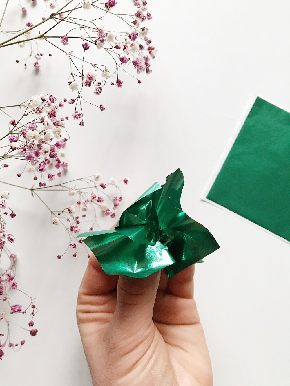 Зеркальная поталь "Mirror Shine",Emerald, 100 шт. 8*8,5см