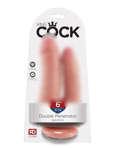 Фаллоимитатор King Cock Double Penetrator - Flesh Pipedream 551221PD