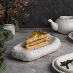 Блюдо овальное для подачи 25,5*15 см h4,5 см Organic белое фарфор P.L. Proff Cuisine [2]