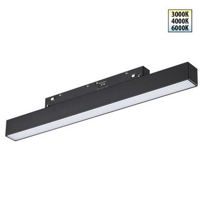 359617 SHINO NT25 158 черный Трековый светильник для низков. шинопровода с переключ. цв. темпер. IP20 LED 3000К\4000К\6000К 10W 48V FLUM
