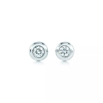 Серьги из серебра с бриллиантами, Tiffany💎diamonds by the Yard 0.06ct. В наличии