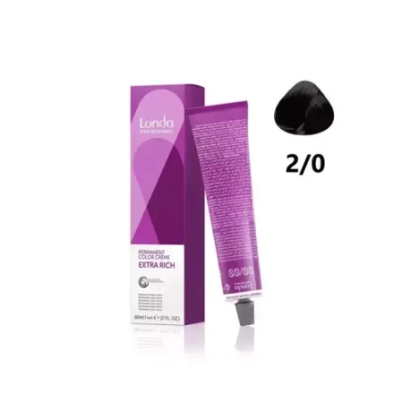 Londa Color стойкая крем-краска, 2/0 черный, 60мл