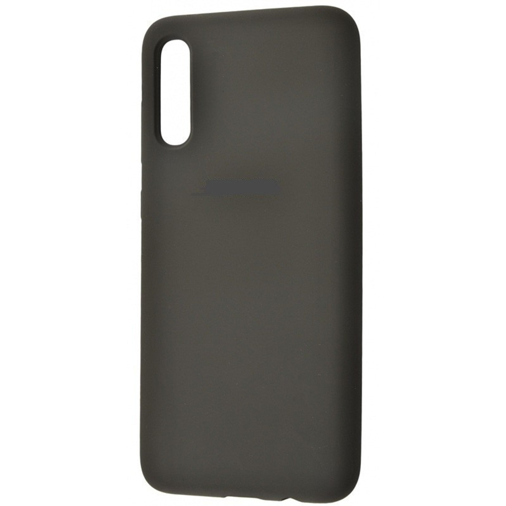 Накладка для Samsung Galaxy A02 Silicone cover без логотипа темно-серая