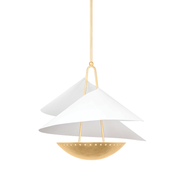 Corbett Carini Pendant, 61 cm, Vintage Gold Leaf