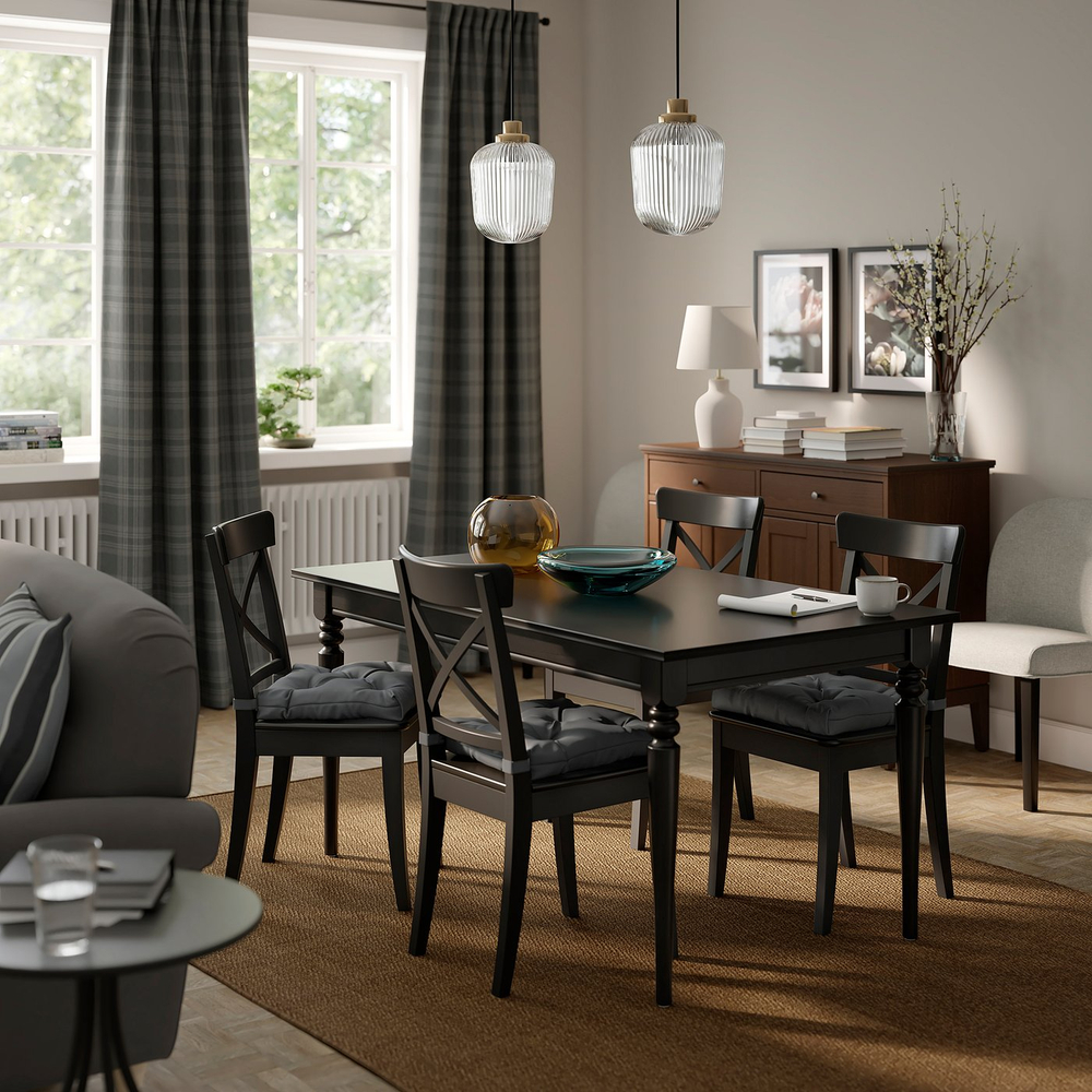 IKEA MALINDA  (ИКЕА МАЛИНДА)  -  Подушка на стул - серый 40/35x38x7 см