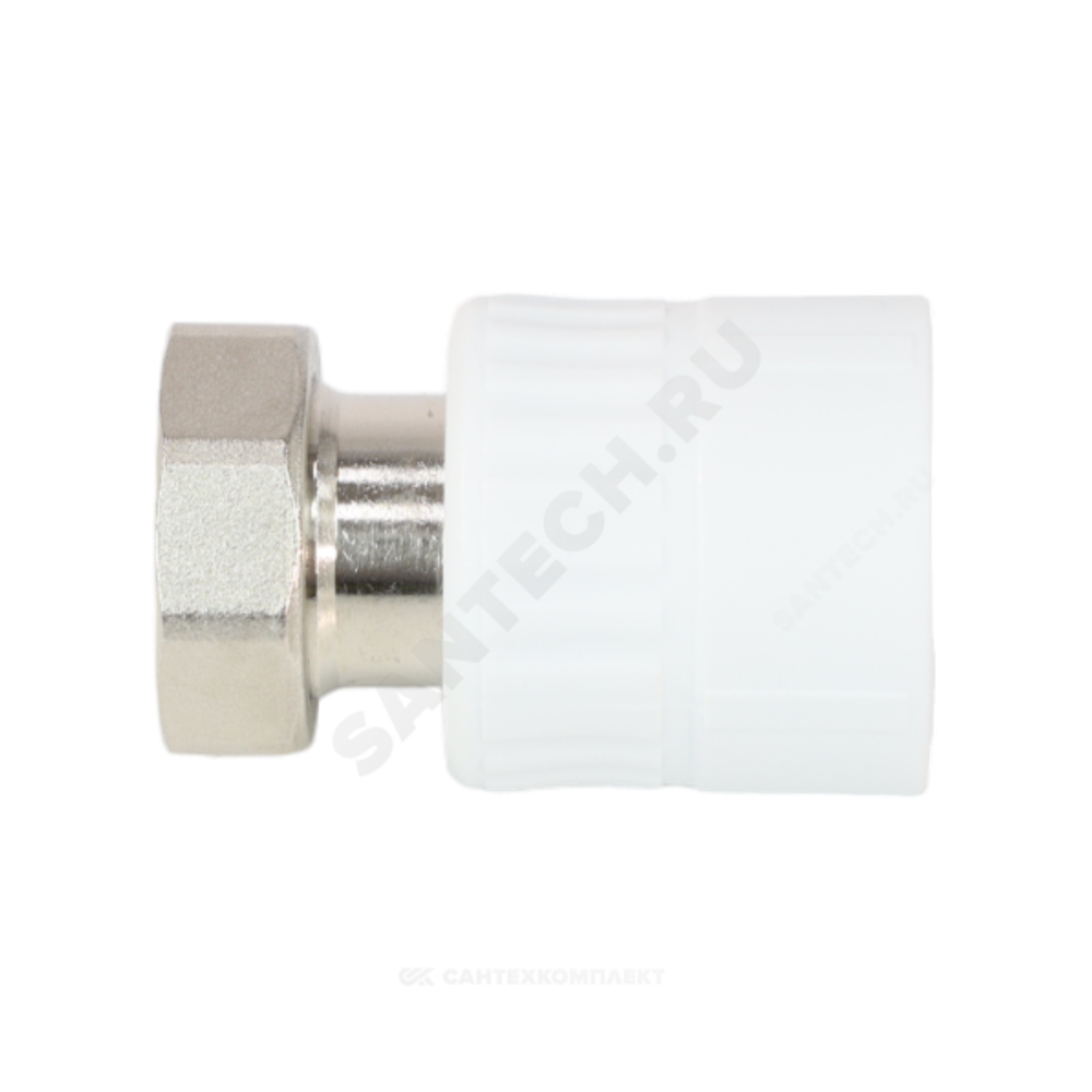 Муфта PP-R комбинированная белая Дн 20х1/2" с накидной гайкой VALFEX 10139020
