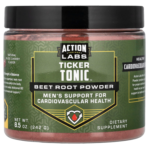 Action Labs, Ticker Tonic™, порошок из корнеплода свеклы, натуральный вкус черешни, 242 г (8,5 унции)