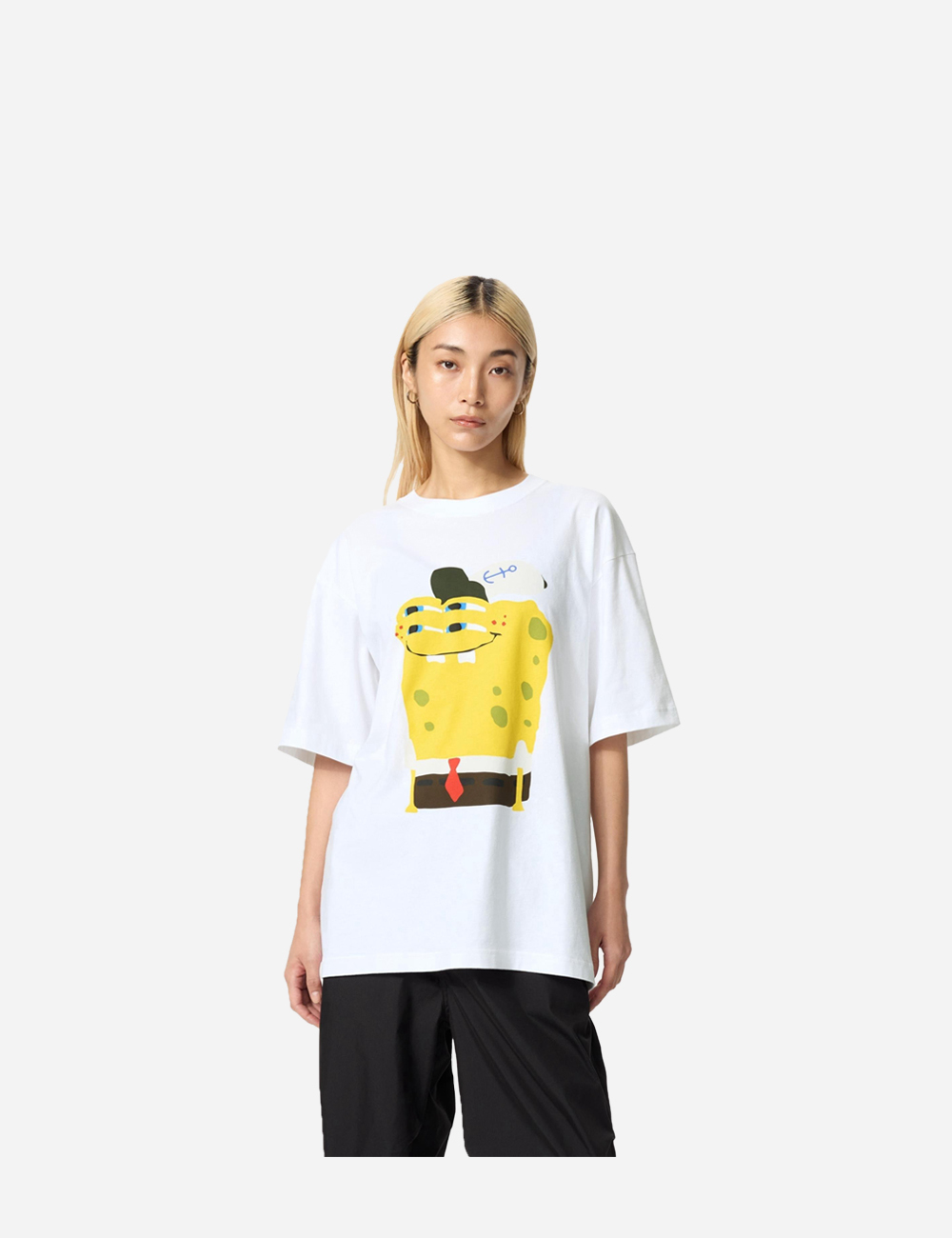 Uniqlo Sponge Bob Patrick White Tee (477914)