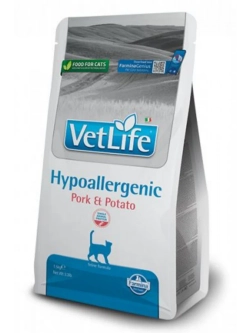 Vet Life Hypoallergenic Pork&Potato Корм для кошек 1,5кг