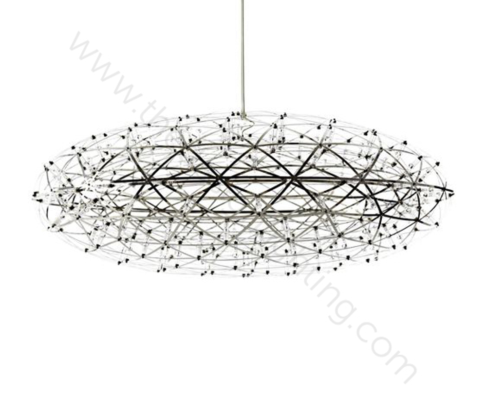 Pendant design lamp Raimond Zafu by Moooi (Silver,  D 75 cm)
