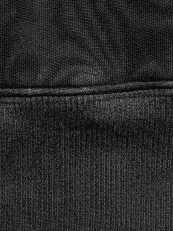 Толстовка garment dye черная - фото 5