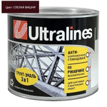 Эмаль-грунт по ржавчине 3в1  спелая вишня  1,8кг РАДУГА  Ultra Lines