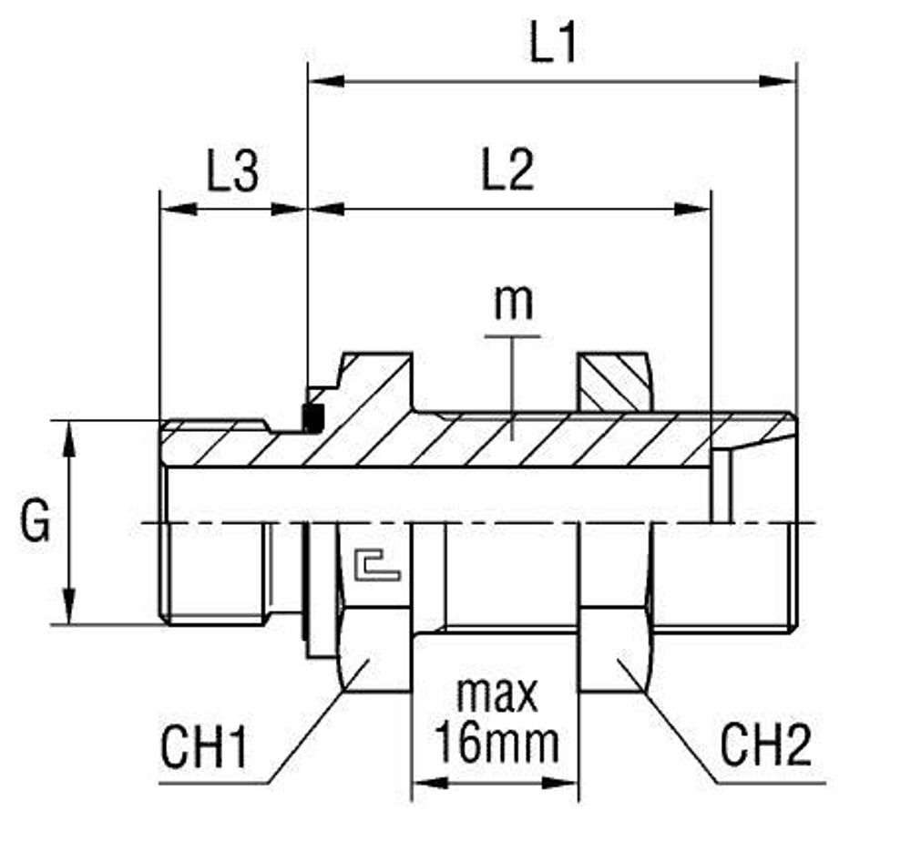 Штуцер FDE DS16 BSP 1/2" (корпус) CAST Штуцер FDE DS16 BSP 1/2" (корпус) CAST