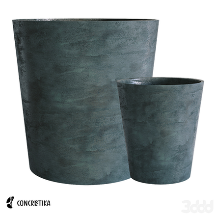 Кашпо CRATER OCEAN GREEN D50 H40