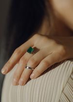 Кольцо Кристал Классик с зелёным агатом / Crystal Classic