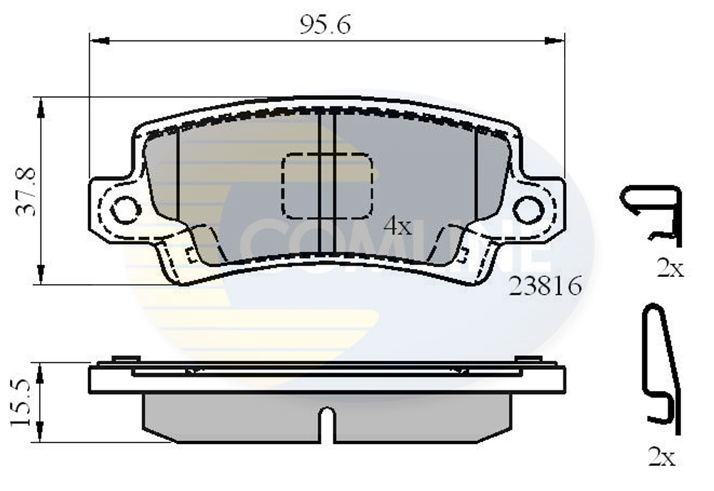 COMLINE - CBP3942-CML - Brake Pad Set, disc brake