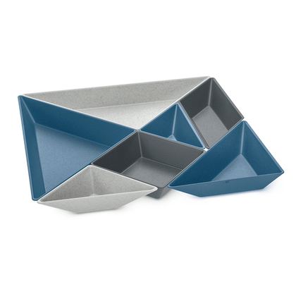 Менажница TANGRAM READY Organic синяя-серая Koziol