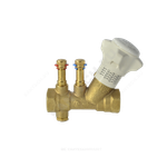 Клапан балансировочный ручной латунь R206B Ду 25 G1" A Ру25 ВР Kvs=7м3/ч с измерительными ниппелями Giacomini R206BY005