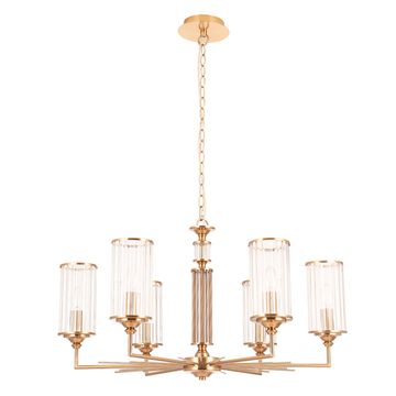 Подвесная люстра 6*E14 GLORIA SP6 BRASS латунь Crystal Lux