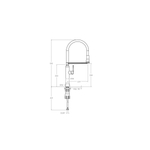 Смеситель для кухни с магнитным держателем и гибким изливом KITCHEN MAGNET 386801MACU медь