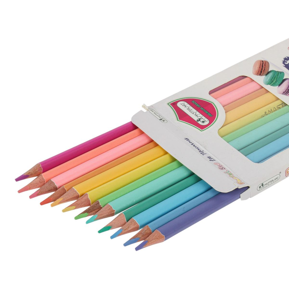 Карандаши цветные "Pastel" 12 цветов шестигранные 3 мм