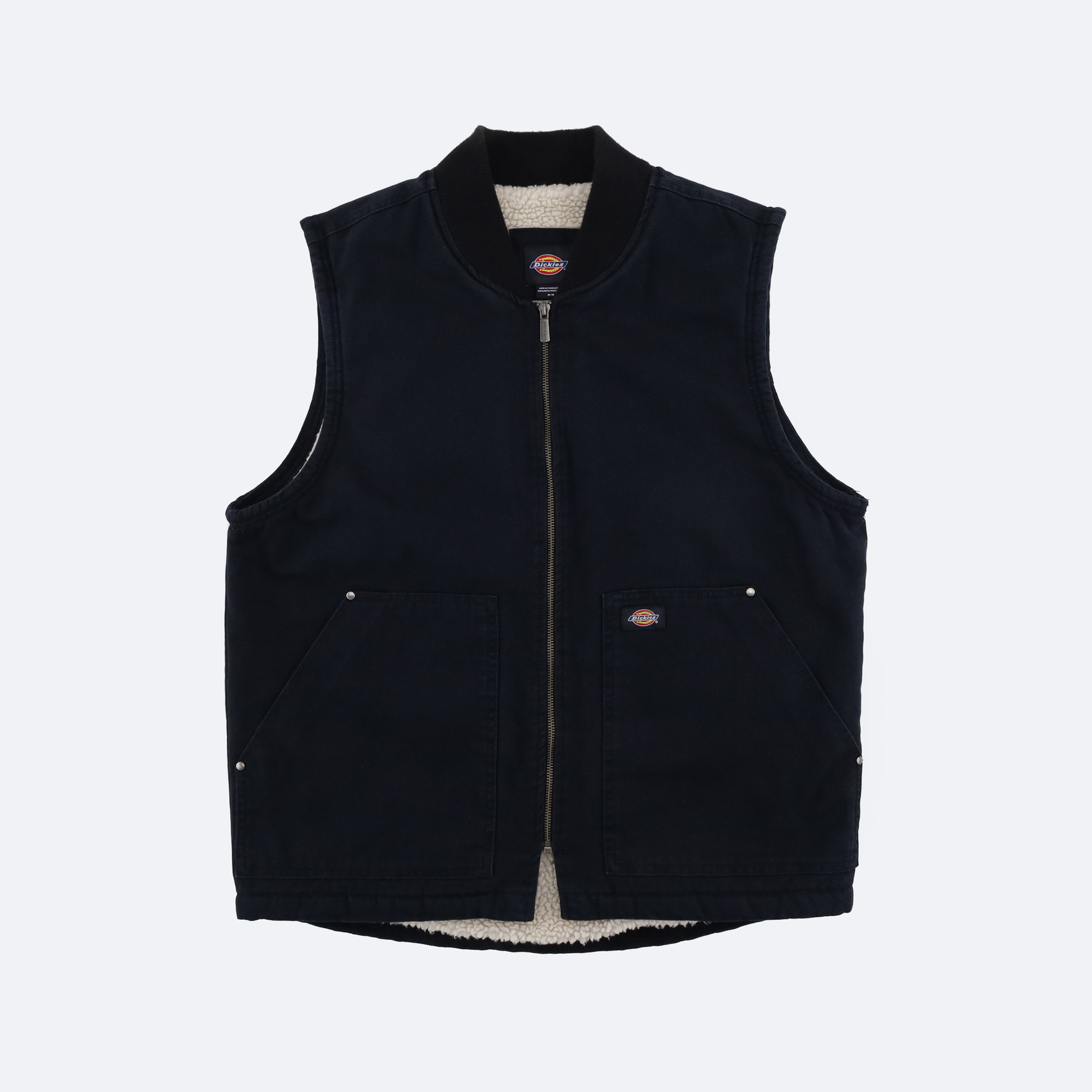 Жилет Dickies Duck High Pile Fleece Lined Vest (stonewashed black) артикул: - купить в магазине Дайс