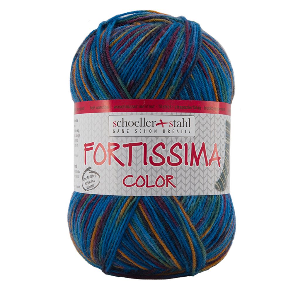 Пряжа Austermann (Аустерманн) Fortissima Socka 4-fach color / уп.5 мот. по 100 г, 420м, джинс Пряжа Austermann (Аустерманн) Fortissima Socka 4-fach color / уп.5 мот. по 100 г, 420м, джинс