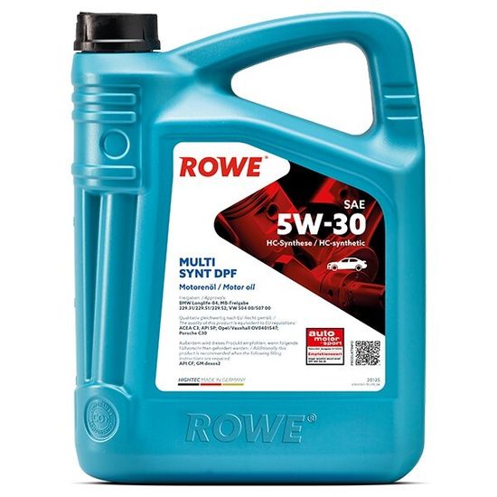 HIGHTEC MULTI SYNT DPF SAE 5W-30 ROWE моторное масло 4 Литра