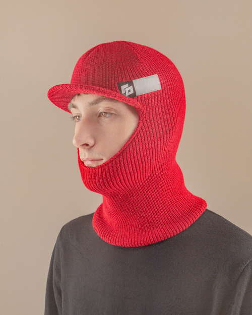 Шапка Fisherman Balaklava GO алый меланж