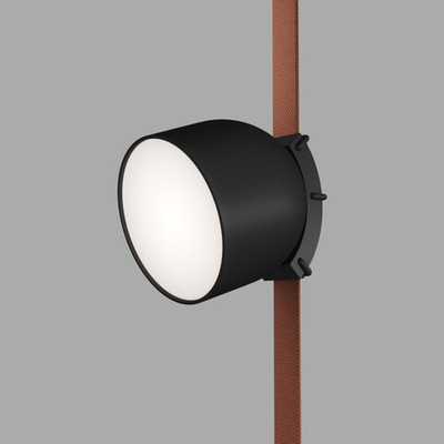 DK5642-BK Поворотный светильник для трека-ремня Belty Smart, серия Spot, со светодиодом, D100*H107мм, 48V DC, 12W, RA90, 120°, 3000-5700K, IP20, черный, алюминий