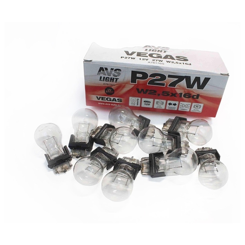 ЛАМПА AVS VEGAS 12V. P27W(W2,5X16D) BOX A78176S