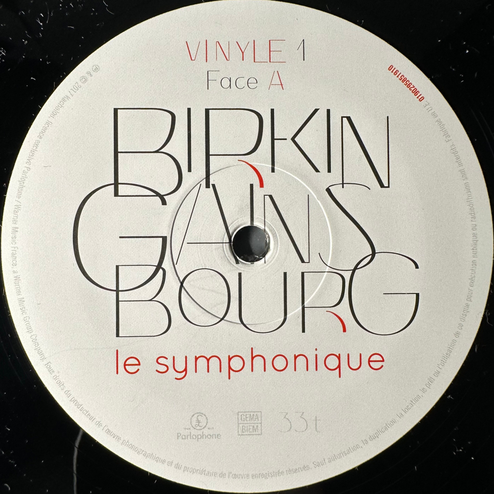 Jane Birkin ‎– Birkin Gainsbourg - Le Symphonique 2LP (Франция 2017г.)
