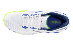 Мужские теннисные кроссовки Mizuno Wave Enforce Tour 2 CC - white/dazzling blue/light yellow
